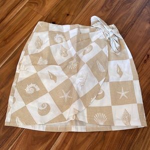 DISSH brand linen wrapped skirt.